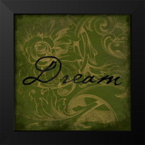 Dream Black Modern Wood Framed Art Print by Grey, Jace