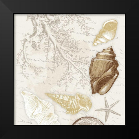 Shel 1 Black Modern Wood Framed Art Print by Grey, Jace