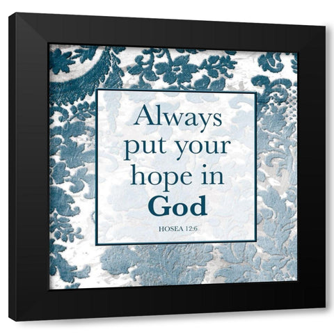Hope In God Black Modern Wood Framed Art Print with Double Matting by Grey, Jace