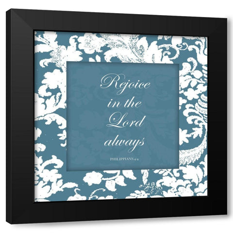 Rejoice Black Modern Wood Framed Art Print by Grey, Jace