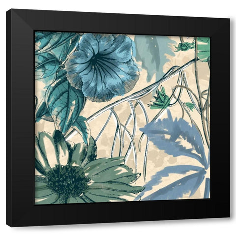 Sketch flowers 2 Black Modern Wood Framed Art Print with Double Matting by Grey, Jace