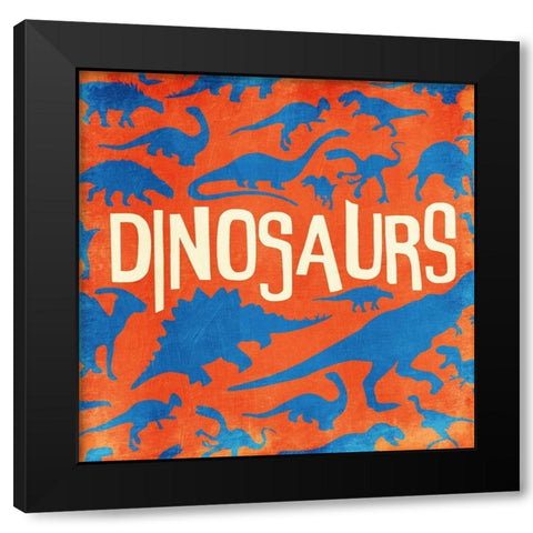Dino Black Modern Wood Framed Art Print by Grey, Jace