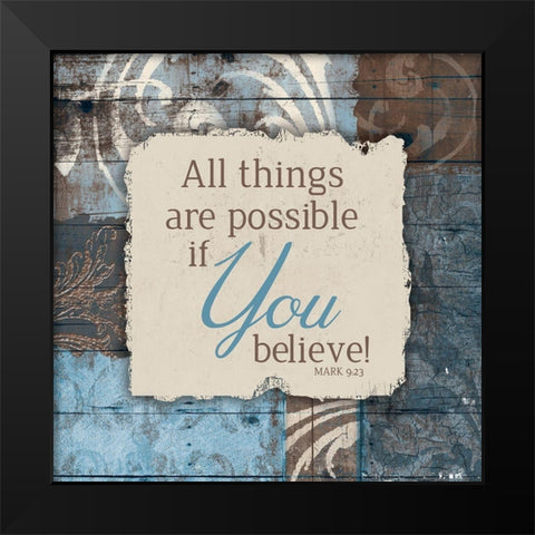 All Things Black Modern Wood Framed Art Print by Grey, Jace