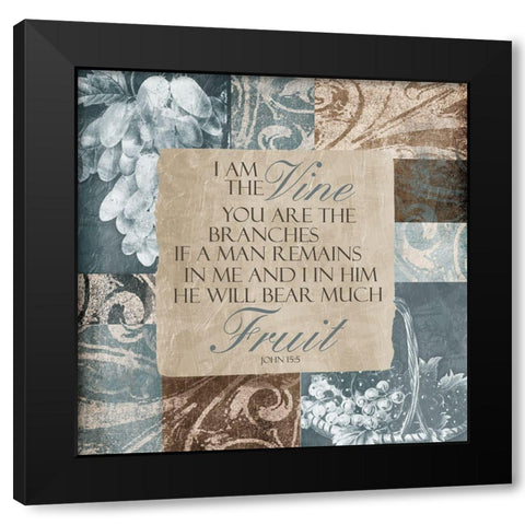 Vine Friut Black Modern Wood Framed Art Print by Grey, Jace