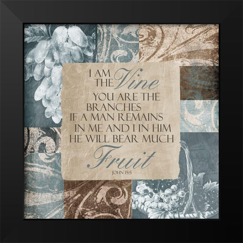 Vine Friut Black Modern Wood Framed Art Print by Grey, Jace