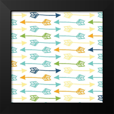 Kid Arrows Black Modern Wood Framed Art Print by Grey, Jace