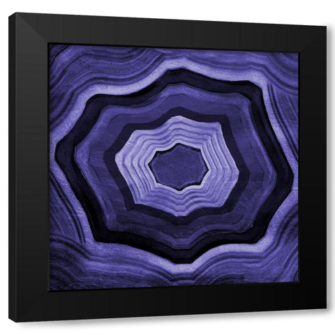 Agate rings Purple Black Modern Wood Framed Art Print with Double Matting by Grey, Jace