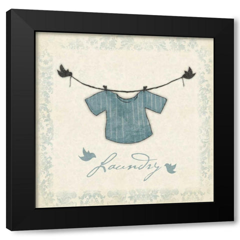 Laundry shirt Black Modern Wood Framed Art Print with Double Matting by Grey, Jace