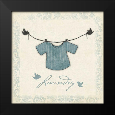 Laundry shirt Black Modern Wood Framed Art Print by Grey, Jace