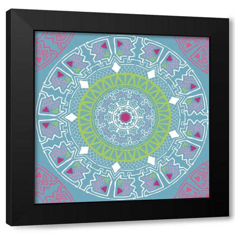 Mandala Wine Black Modern Wood Framed Art Print with Double Matting by Grey, Jace