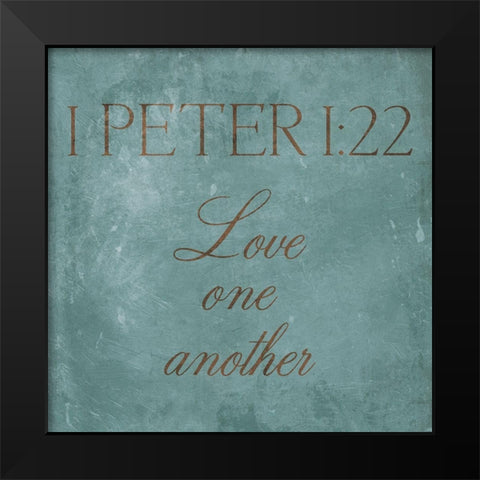 Love One Another Black Modern Wood Framed Art Print by Grey, Jace
