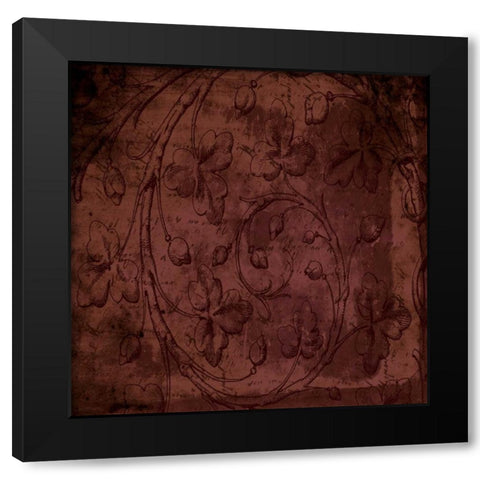 Pattern 1 Black Modern Wood Framed Art Print by Grey, Jace