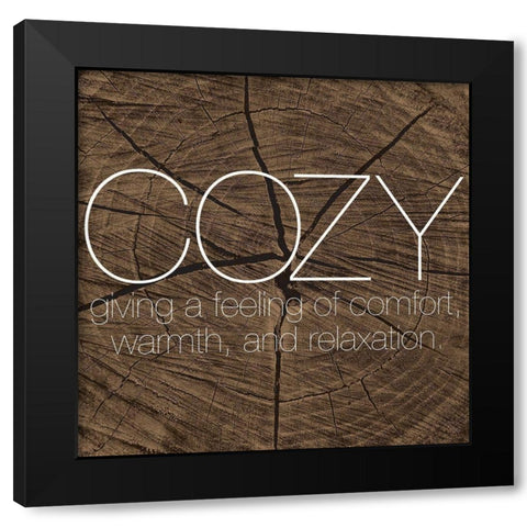 COZY Black Modern Wood Framed Art Print with Double Matting by Grey, Jace