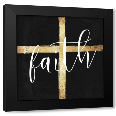 Faith Black Modern Wood Framed Art Print with Double Matting by Grey, Jace