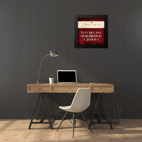 Josue Black Modern Wood Framed Art Print by Grey, Jace
