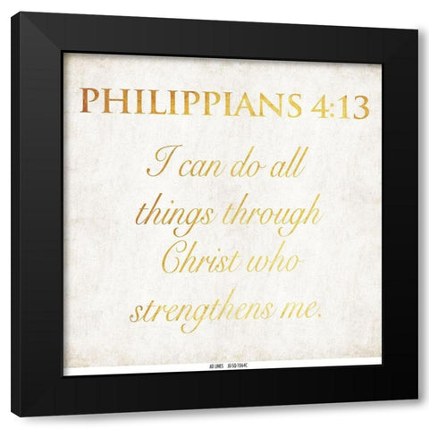 Philippians Black Modern Wood Framed Art Print by Grey, Jace