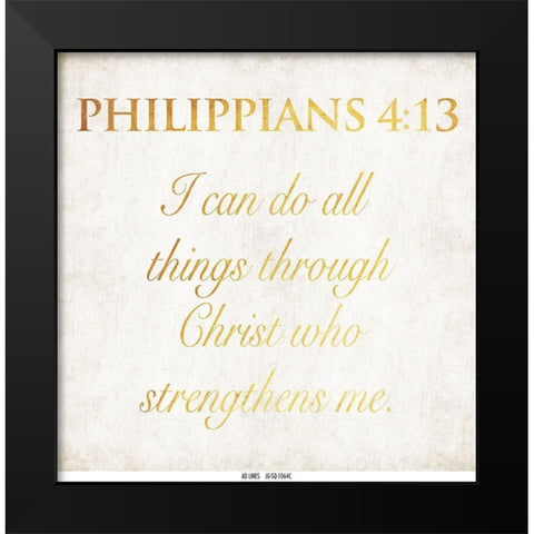 Philippians Black Modern Wood Framed Art Print by Grey, Jace