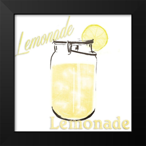 Lemonade Jar Black Modern Wood Framed Art Print by Grey, Jace