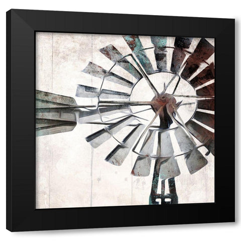 Mechanical Breeze Black Modern Wood Framed Art Print with Double Matting by Grey, Jace