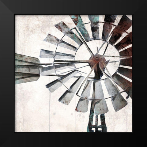 Mechanical Breeze Black Modern Wood Framed Art Print by Grey, Jace