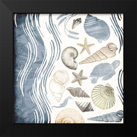 Coastal Waves Black Modern Wood Framed Art Print by Grey, Jace