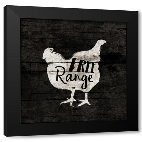 Free Range Black Modern Wood Framed Art Print by Grey, Jace