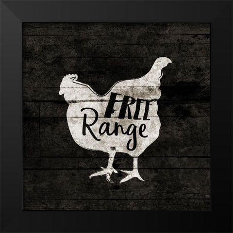 Free Range Black Modern Wood Framed Art Print by Grey, Jace