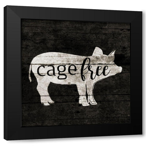 Cage Free Black Modern Wood Framed Art Print by Grey, Jace