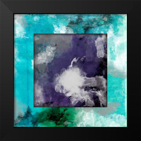 Watercolor Border Black Modern Wood Framed Art Print by Grey, Jace