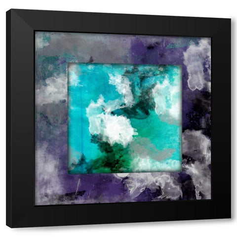 Watercolor Border Mate Black Modern Wood Framed Art Print with Double Matting by Grey, Jace