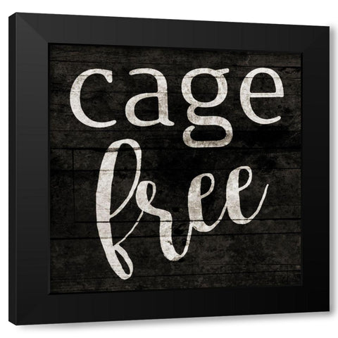 Cage Free Black Modern Wood Framed Art Print with Double Matting by Grey, Jace