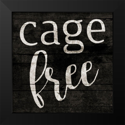 Cage Free Black Modern Wood Framed Art Print by Grey, Jace