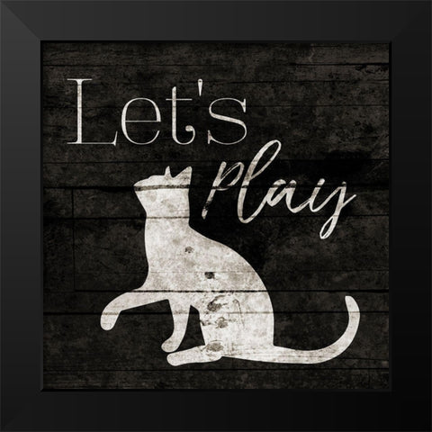Lets Play Black Modern Wood Framed Art Print by Grey, Jace