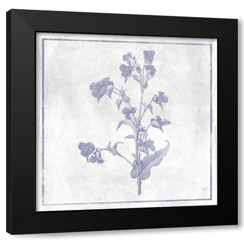 Monochrome Floral Lavender 1 Black Modern Wood Framed Art Print by Grey, Jace