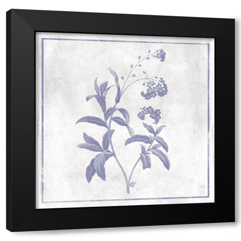 Monochrome Floral Lavender 2 Black Modern Wood Framed Art Print by Grey, Jace