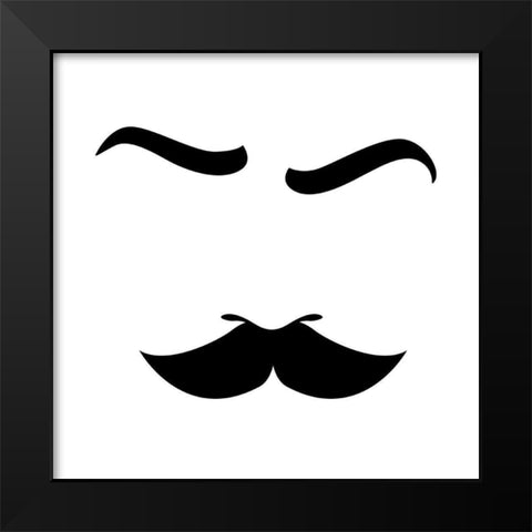 His Face Black Modern Wood Framed Art Print by Grey, Jace