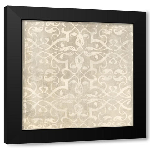 Cream Fence 2 Black Modern Wood Framed Art Print by Grey, Jace