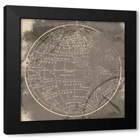 Matte World Side A Black Modern Wood Framed Art Print by Grey, Jace