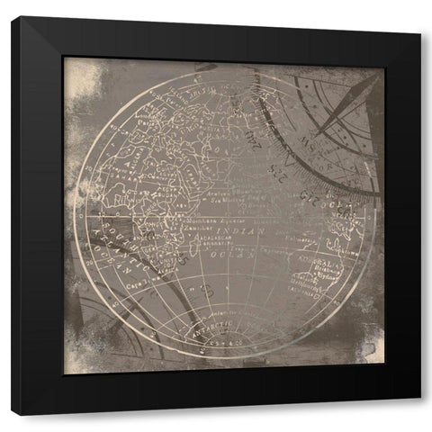 Matte World Side B Black Modern Wood Framed Art Print by Grey, Jace