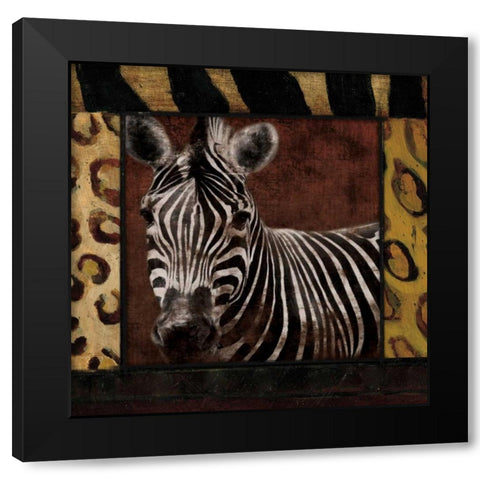 Zebra No Circles Black Modern Wood Framed Art Print with Double Matting by Grey, Jace