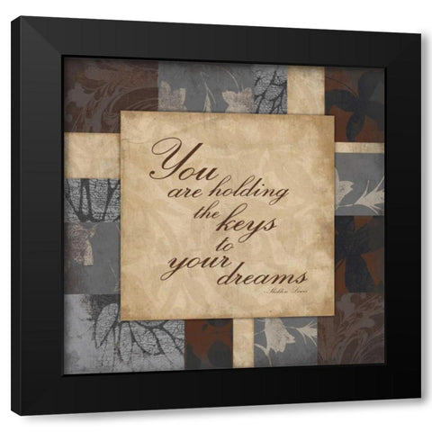 keys to your dreams Black Modern Wood Framed Art Print with Double Matting by Grey, Jace