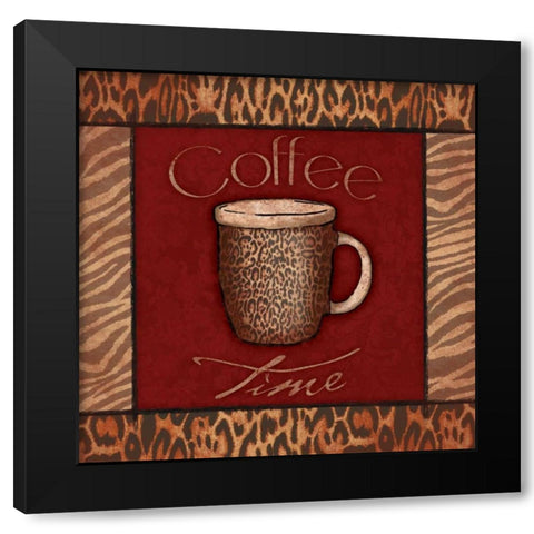 Coffee time Black Modern Wood Framed Art Print with Double Matting by Grey, Jace