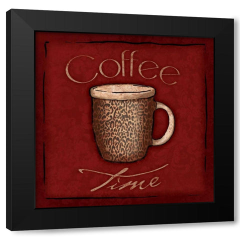 Coffee time Black Modern Wood Framed Art Print with Double Matting by Grey, Jace