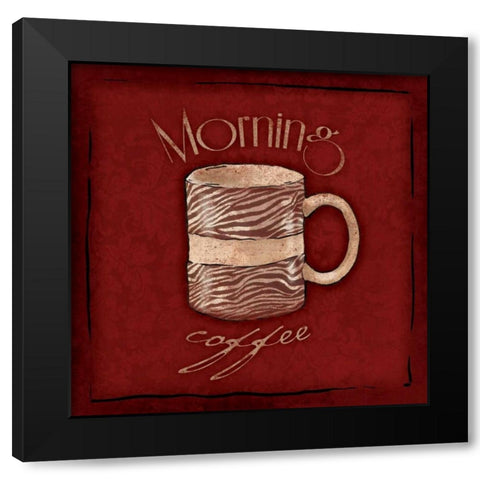 Morning coffee Black Modern Wood Framed Art Print by Grey, Jace