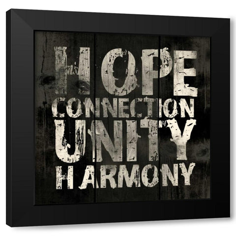 Hope Black Modern Wood Framed Art Print with Double Matting by Grey, Jace
