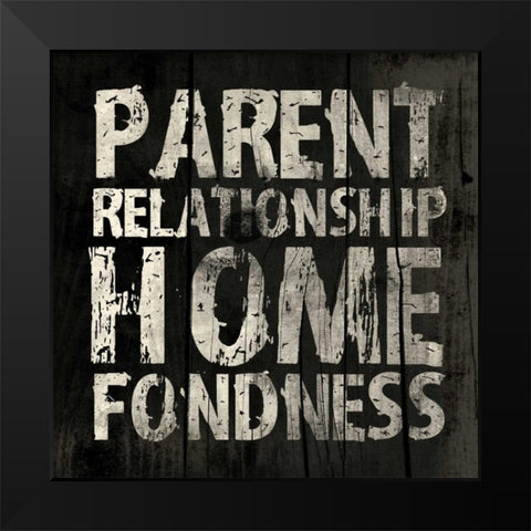 Parent Black Modern Wood Framed Art Print by Grey, Jace