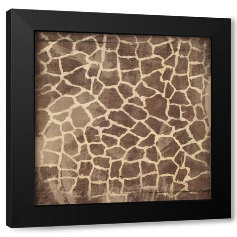 Giraffe Black Modern Wood Framed Art Print with Double Matting by Grey, Jace