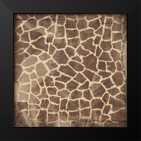 Giraffe Black Modern Wood Framed Art Print by Grey, Jace