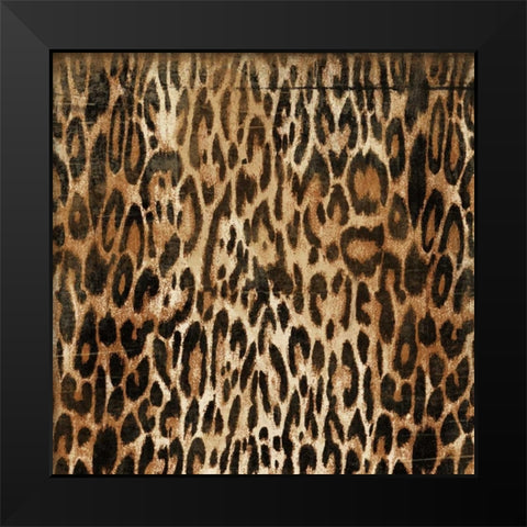 Leopard Pattern Black Modern Wood Framed Art Print by Grey, Jace