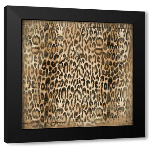 leopard Black Modern Wood Framed Art Print with Double Matting by Grey, Jace